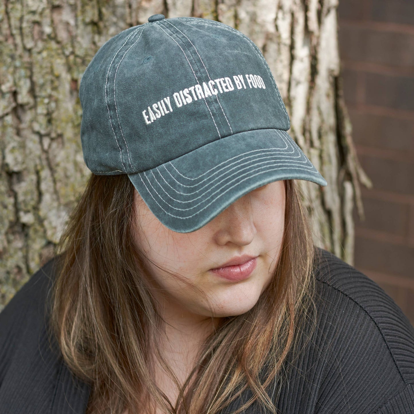Distracted By Food Baseball Cap