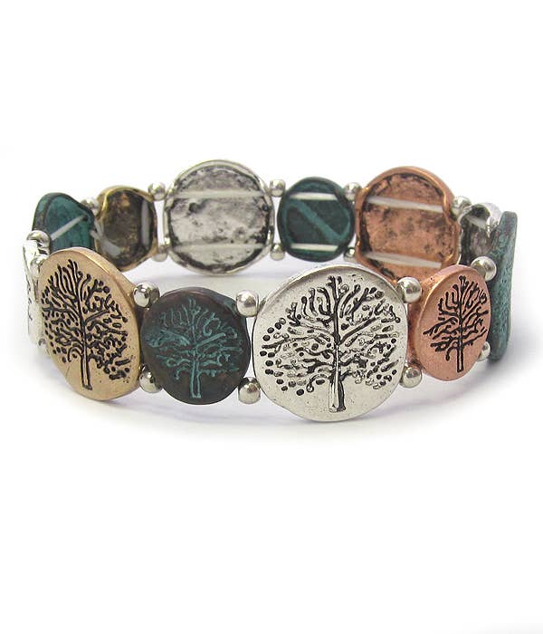 ( B385 ) TREE OF LIFE STRETCH BRACELET