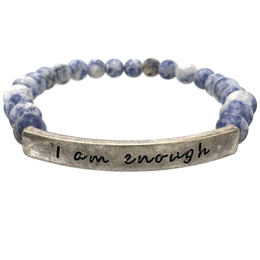 I am enough Stone Bracelet encouragement gift