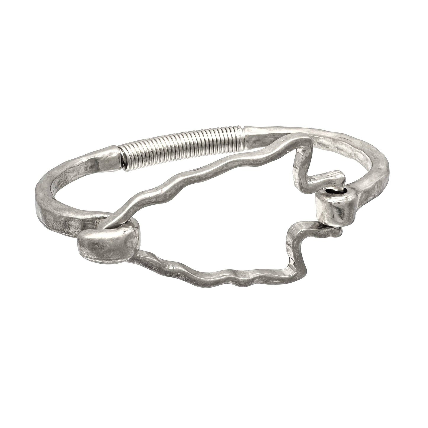 Hinged Arrowhead Cutout Bangle Bracelet (delicate)