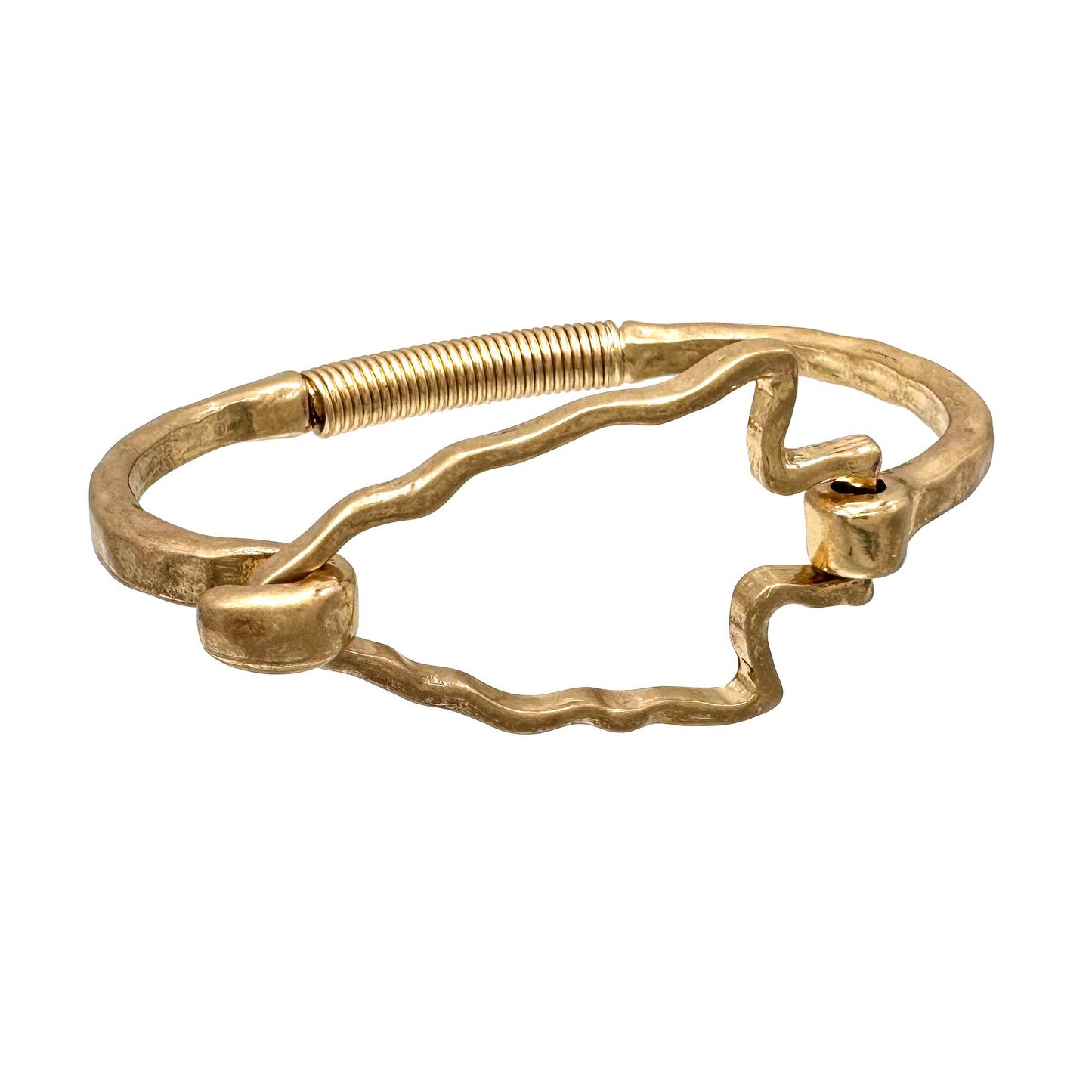 Hinged Arrowhead Cutout Bangle Bracelet (delicate)
