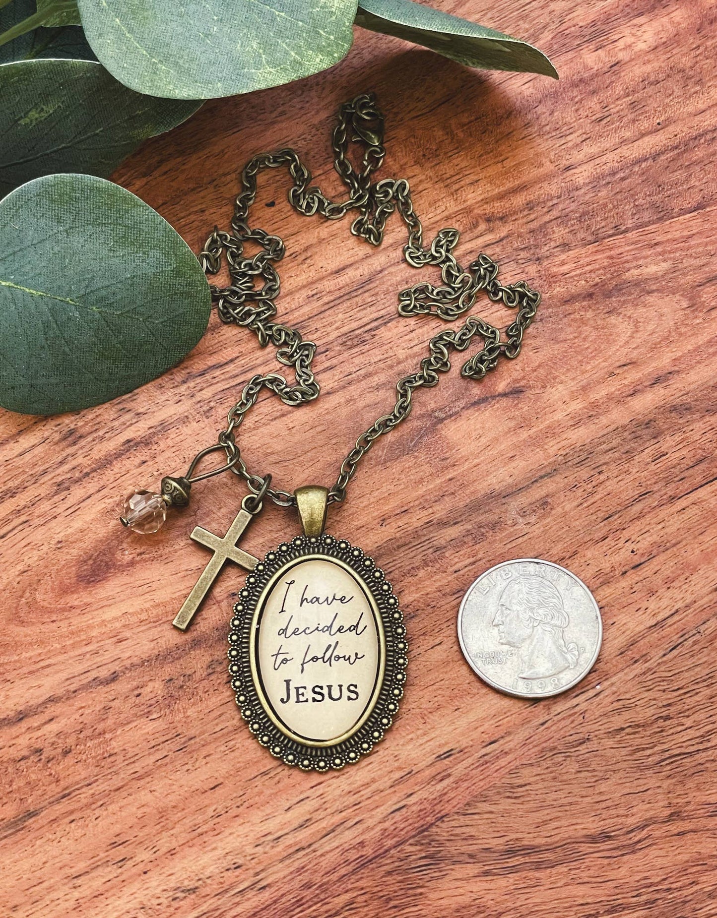 "I have decided to follow Jesus" hymn jewelry gift Christian