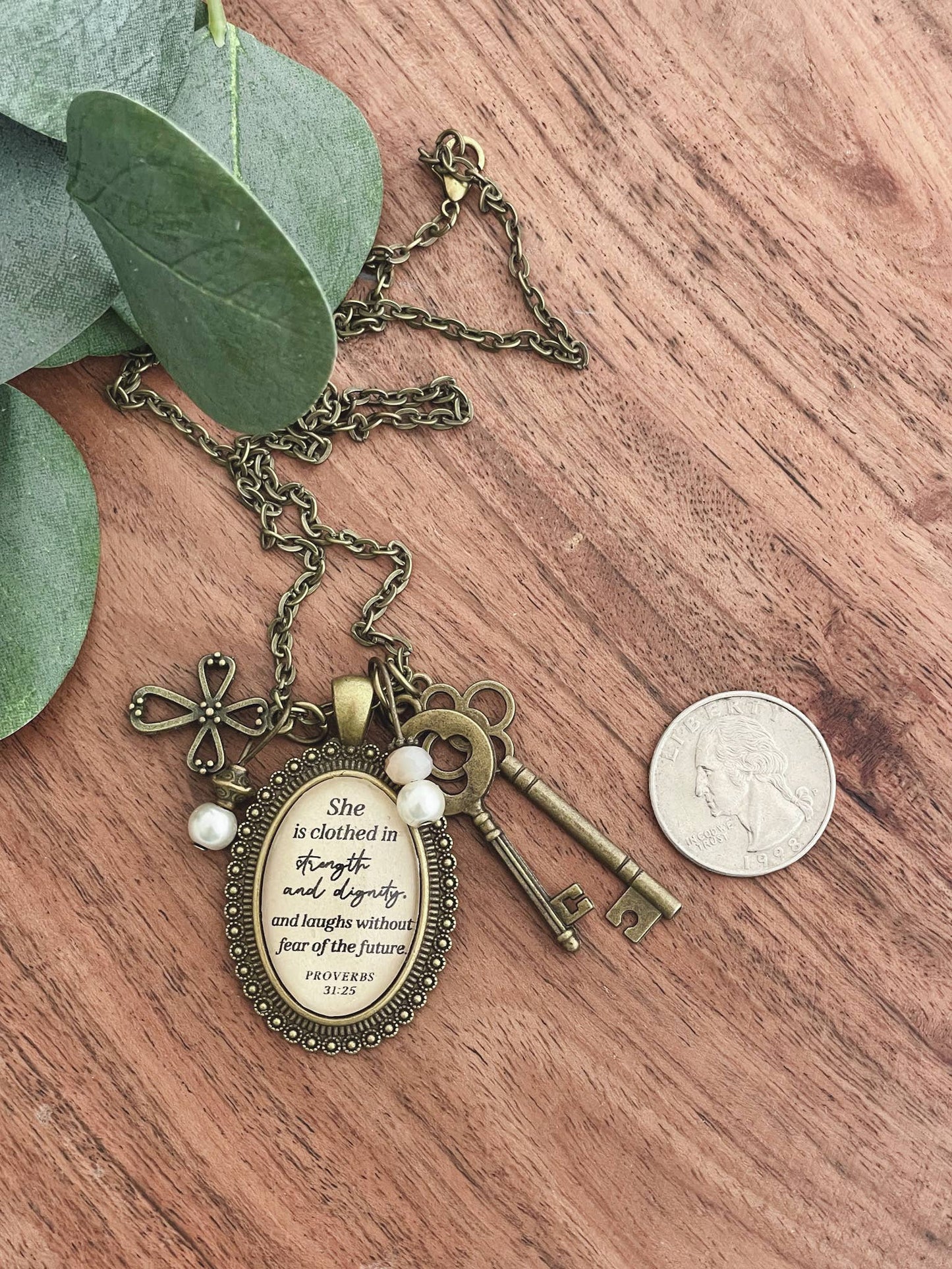 Proverbs 31 woman necklace Christian jewelry gift of faith