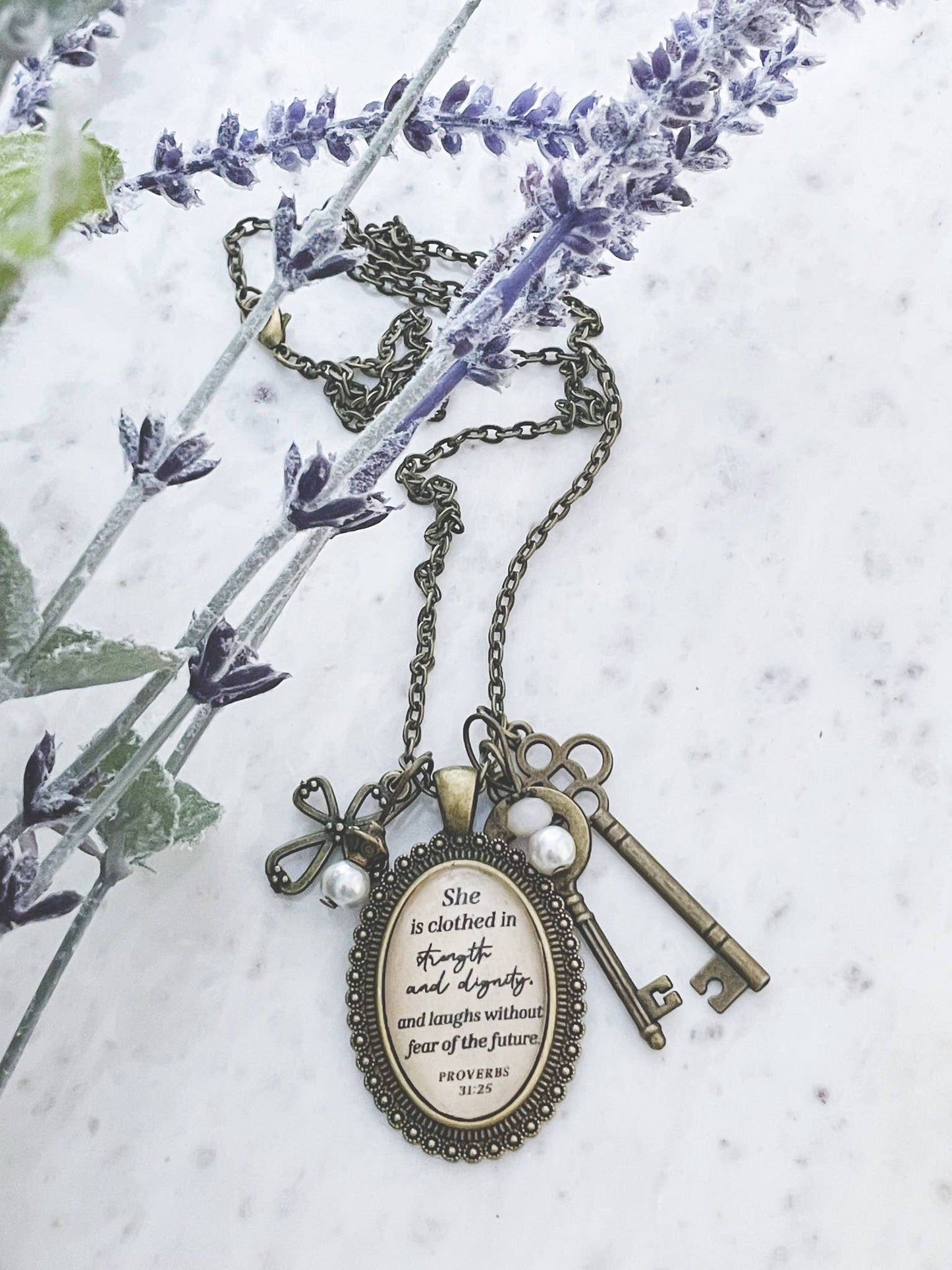 Proverbs 31 woman necklace Christian jewelry gift of faith