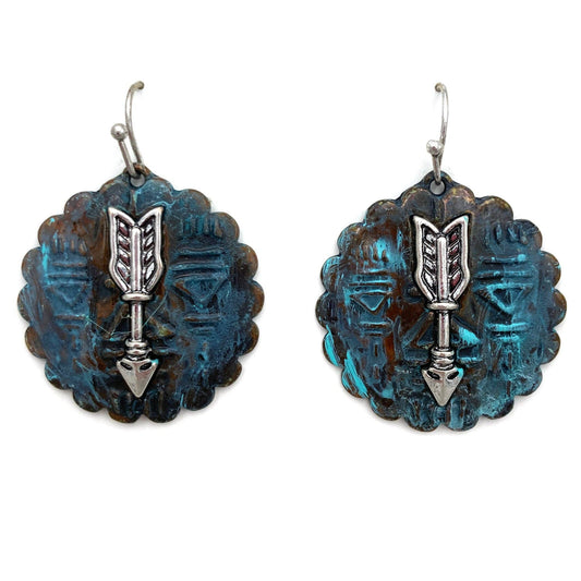 Southwestern inspired arrow earrings