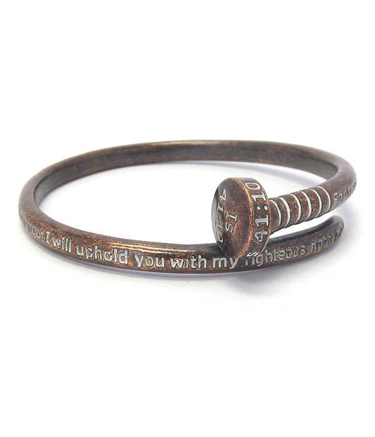 ( N061 )  INSPIRATION NAIL BANGLE BRACELET