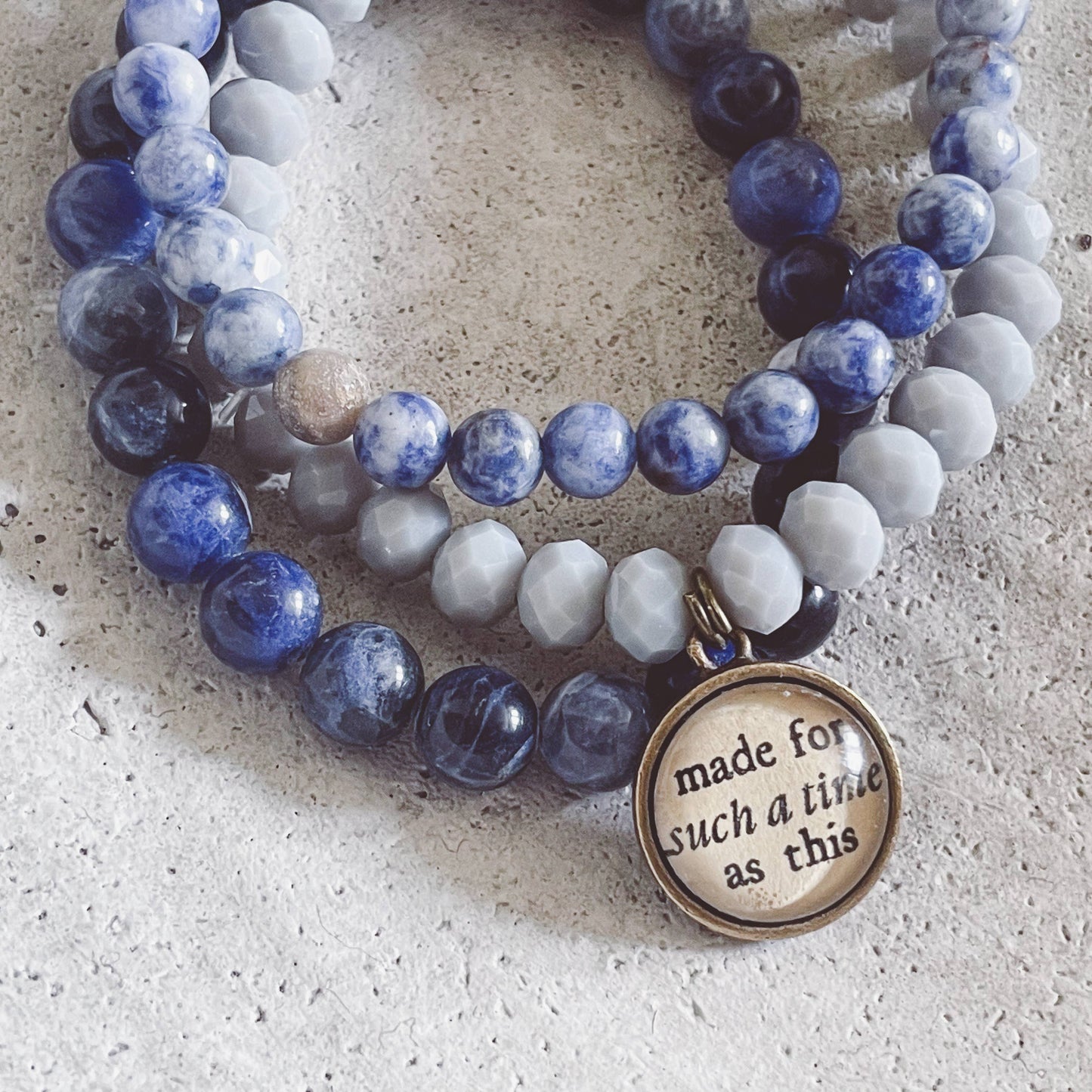 "Made for such a time as this" - faith scripture inspired stacked bracelet set Christian jewelry