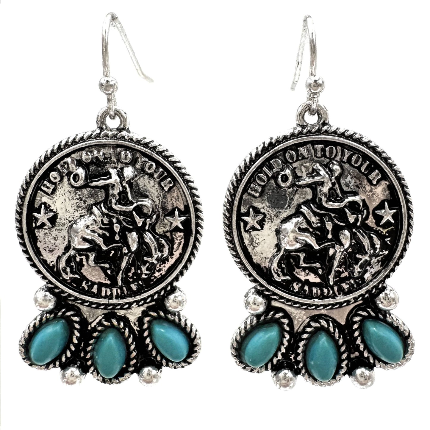 Hold on to your Saddle Cowboy Earrings
