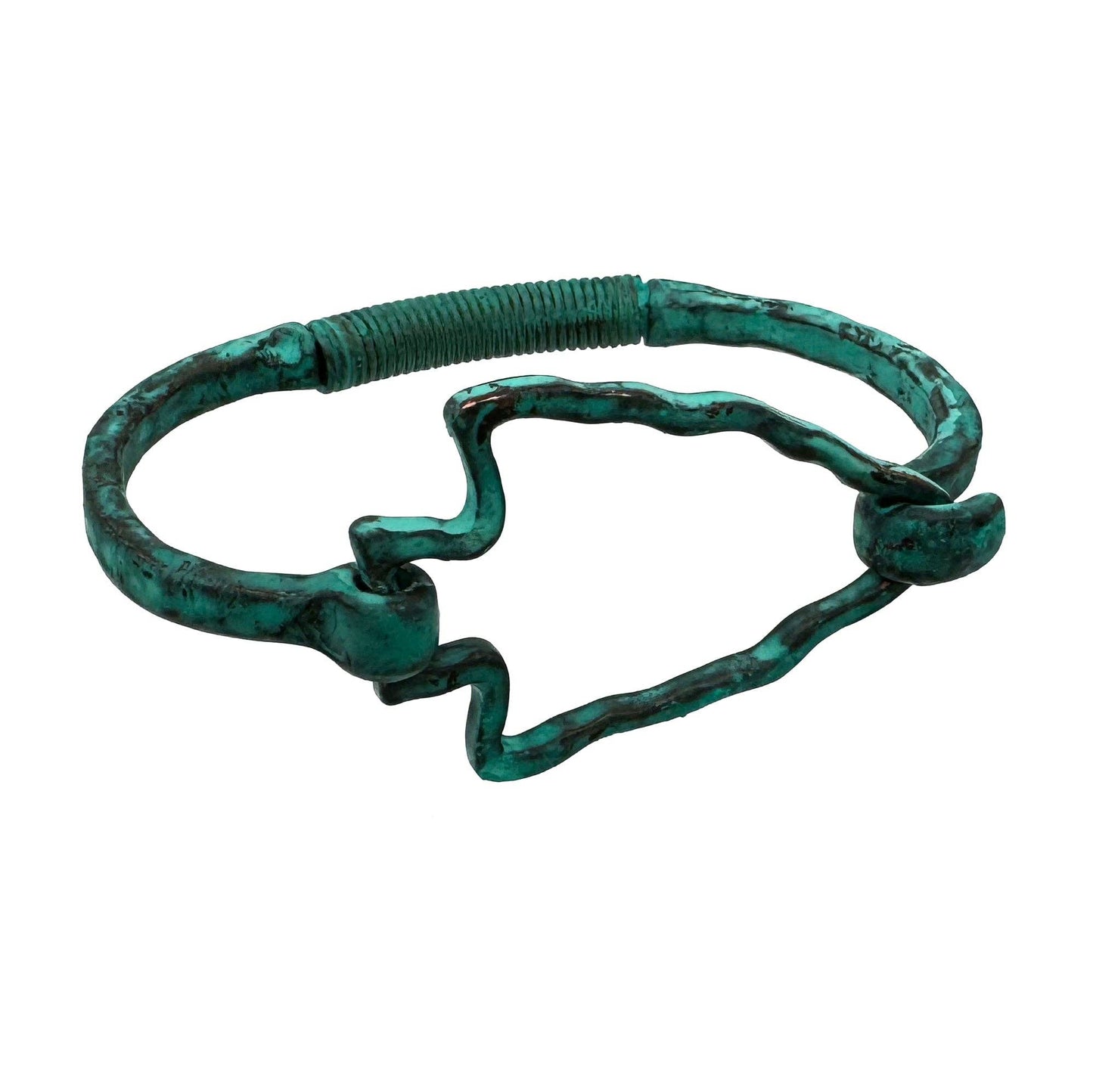 Hinged Arrowhead Cutout Bangle Bracelet (delicate)