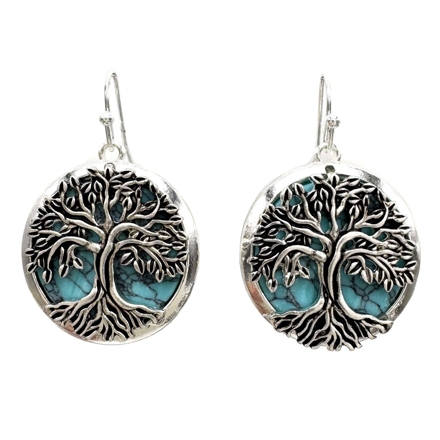 Tree of Life Turquoise Earrings